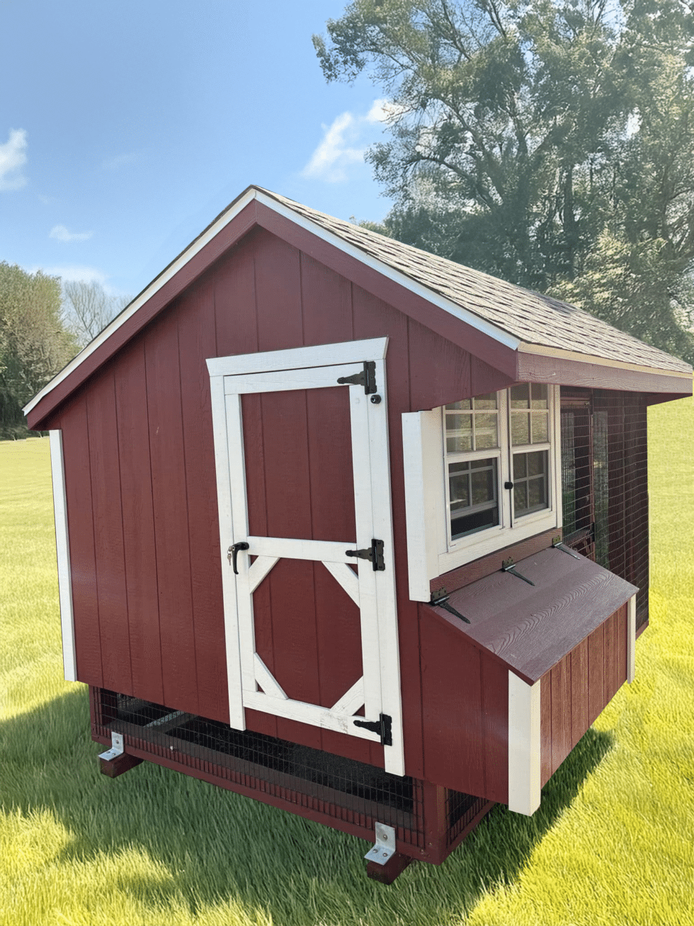 7x12 Quaker Combo Coop – Charcoal Shingle Roof - Image 2